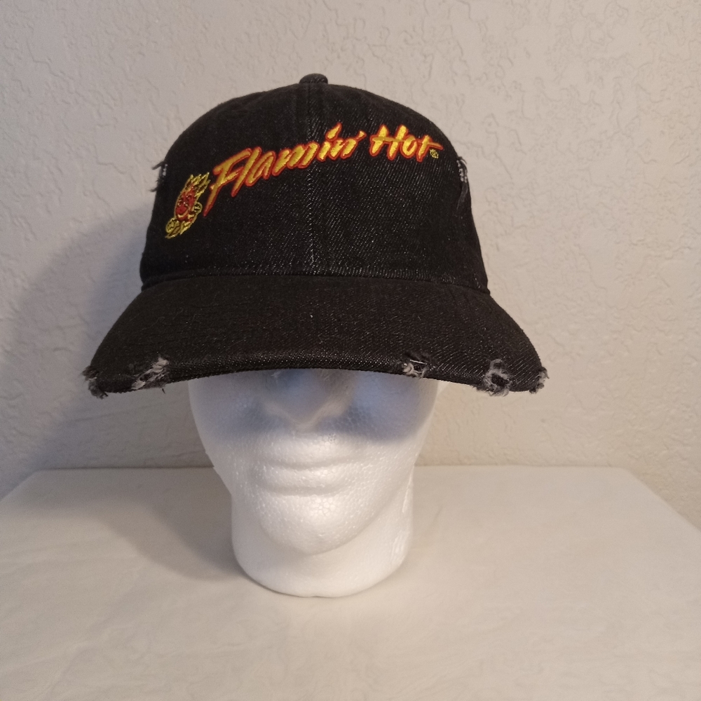 Flamin Cheetos 2021 Mad Engine Back Strap Black Denim Cap New with Tags
